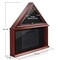 Reminded Large Military Shadow Box Memorial Flag Display Case fits 5' x 9' Flag, Solid Wood Mahogany Finish